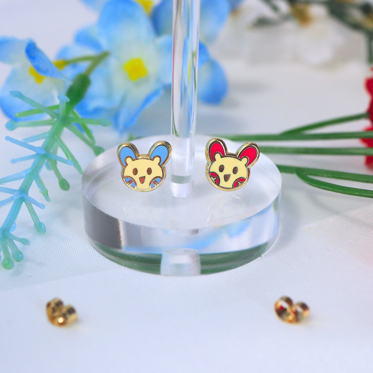 Plusle & Minun Studs