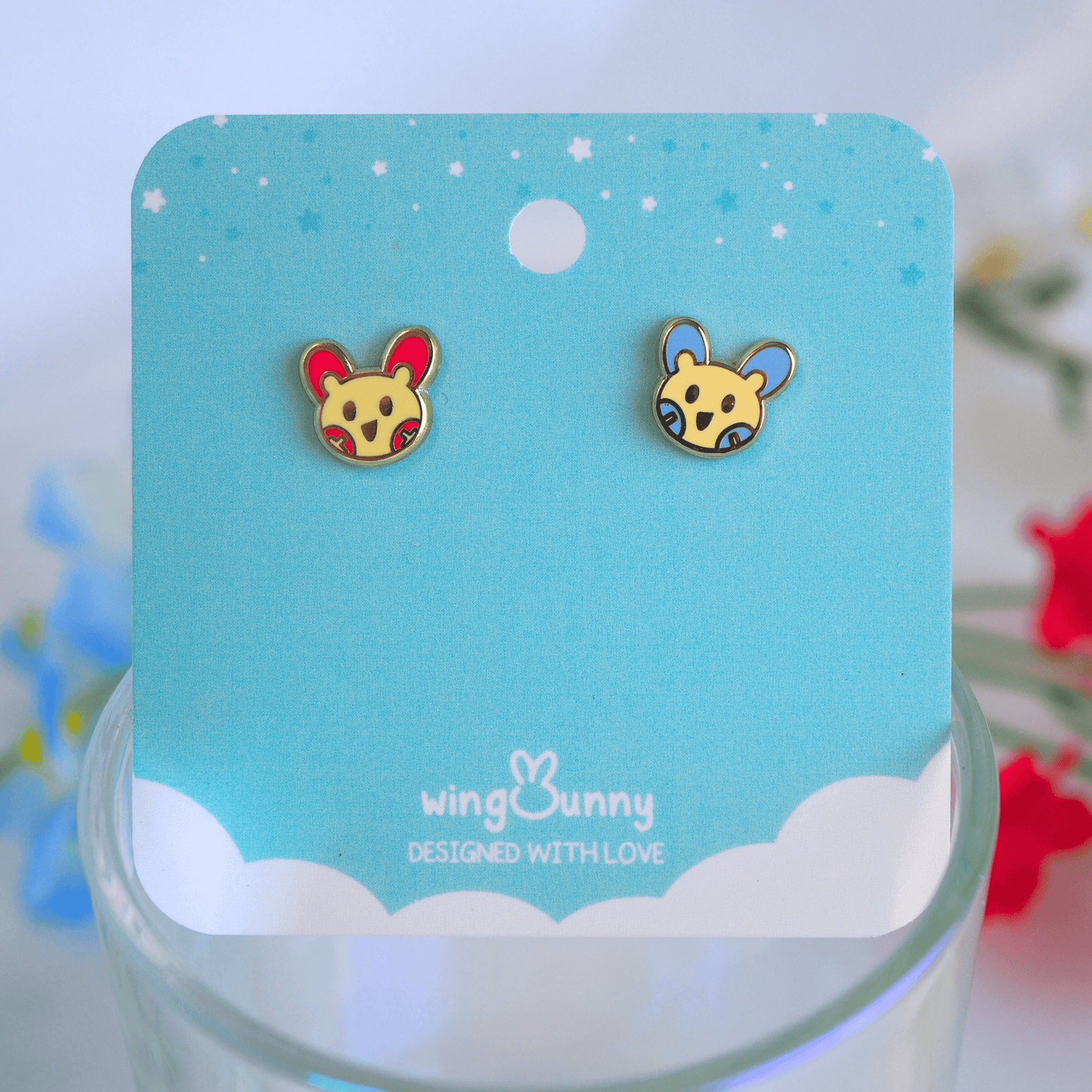 Plusle & Minun Studs