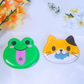 Froggy and Calico - Acrylic Animal Head Magnet