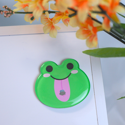 Froggy and Calico - Acrylic Animal Head Magnet