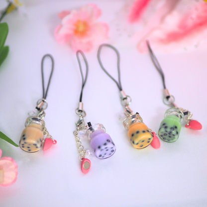 Boba Lovers Phone Charm - 2 Pc Matching Set