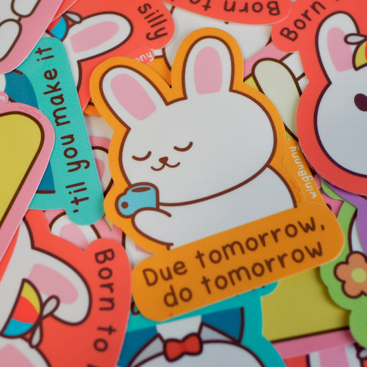 Due Tomorrow - Lazy Bun Stickers